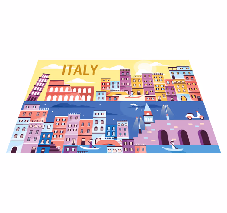 Tischset Restaurant Skyline von italien - TenStickers