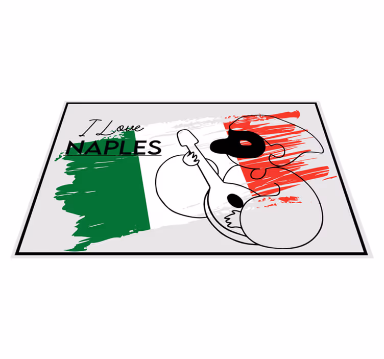 Tischset text i liebe neapel design - TenStickers