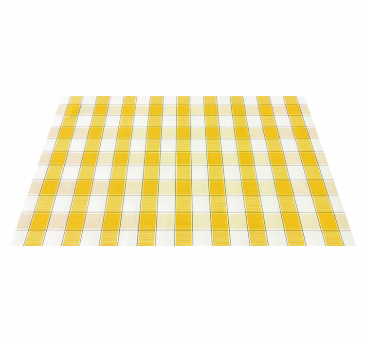 Tischset textur gelbes karomuster - TenStickers