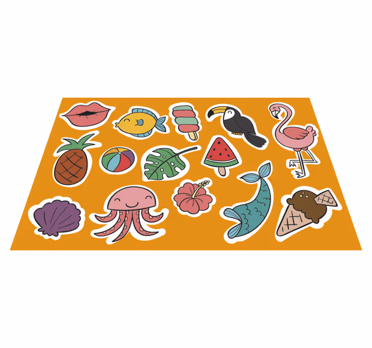 Tischset Kinder Sommerfutter und tiere - TenStickers