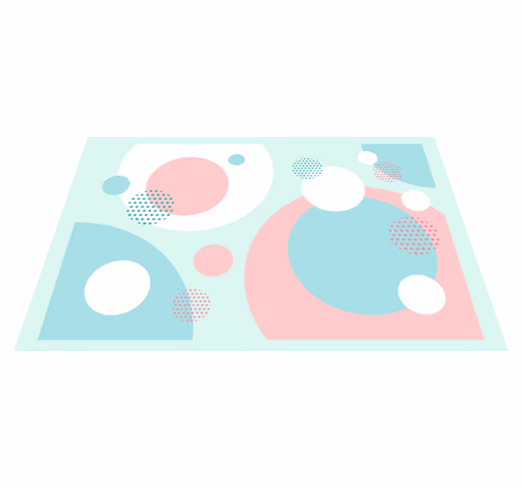 Tischset modern mit geometrischen farbblöcken - TenStickers