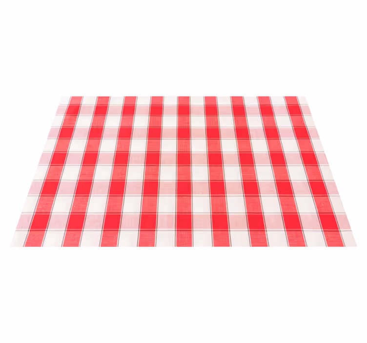 Tischset textur rotkariertes muster - TenStickers