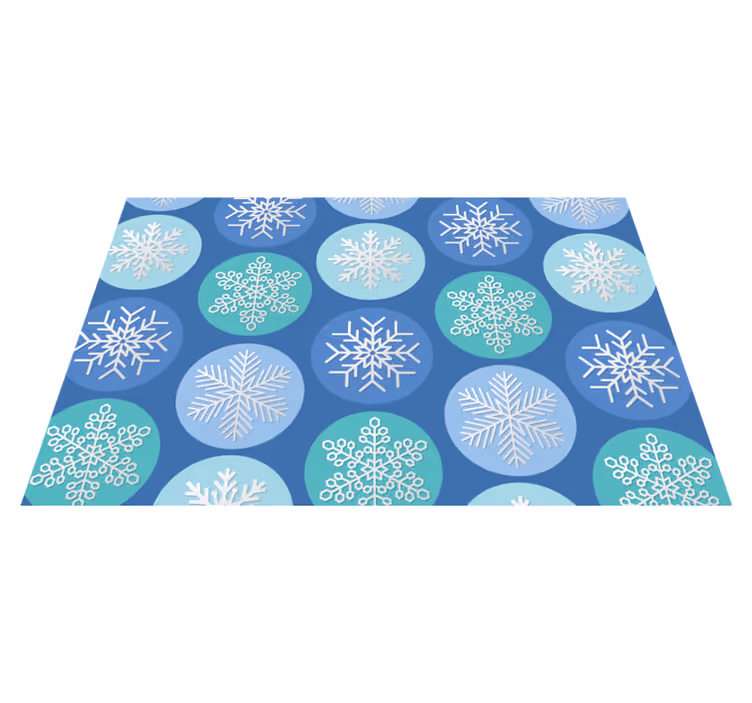 Tischset weihnachten schneeflocken muster kreis - TenStickers