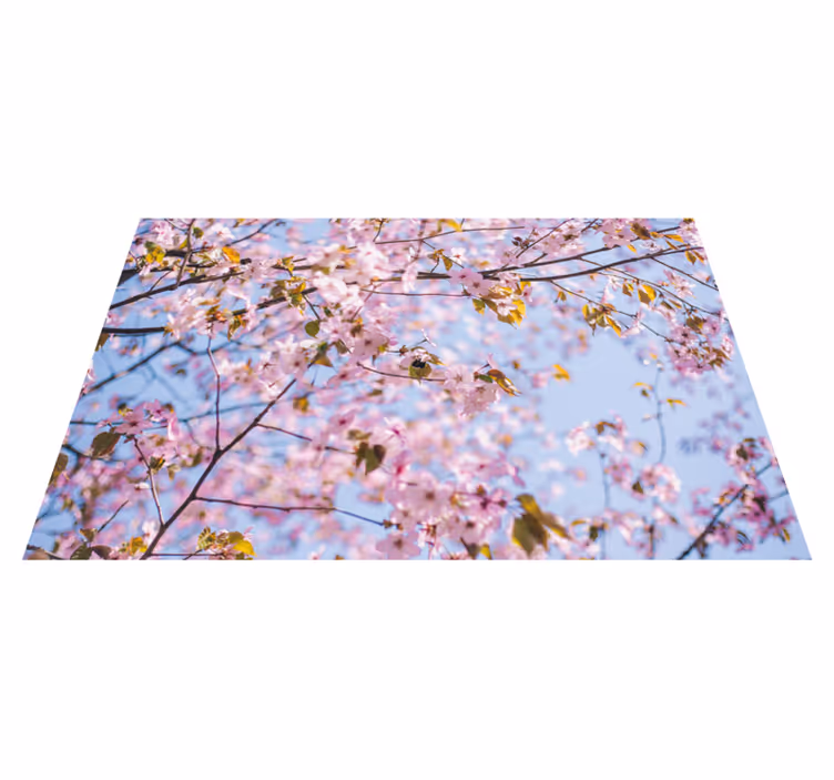Tischset textur mit blühenden kirschblüten - TenStickers