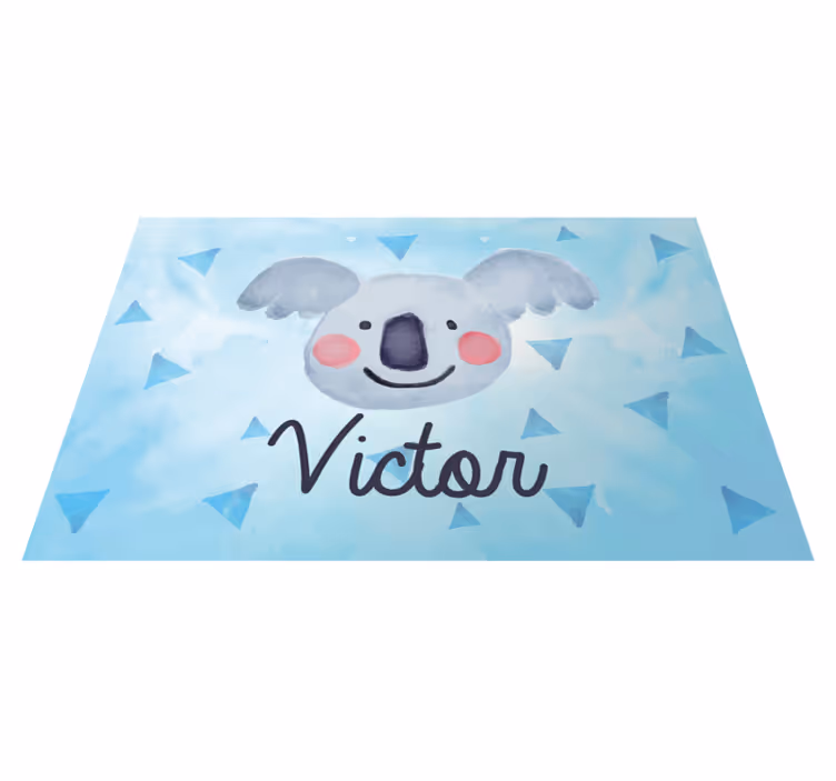 Tischset mit Namen Für kinder koala mit Namen - TenStickers