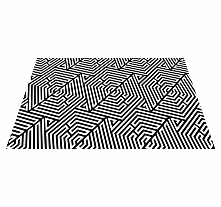Tischset modern mit geometrischem schwarzen muster - TenStickers