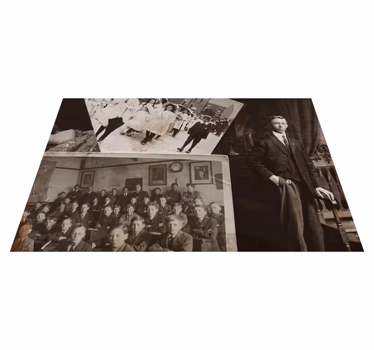 Tischset zuhause vintage fotocollage - TenStickers