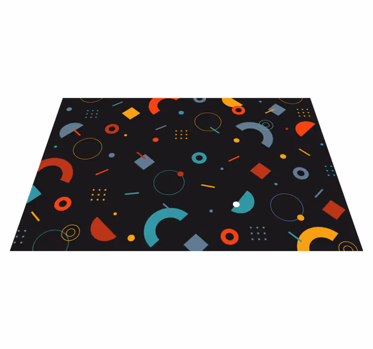 Tischset modern mit geometrischem buntem muster - TenStickers
