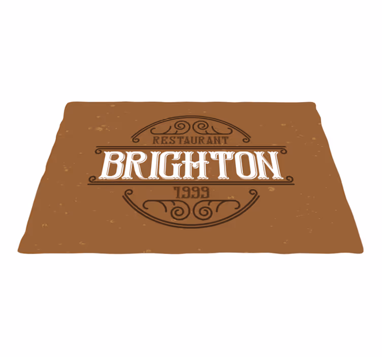 Tischset text brighton restaurant logo - TenStickers