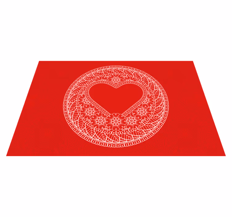 Tischsets originell Herzmandala - TenStickers