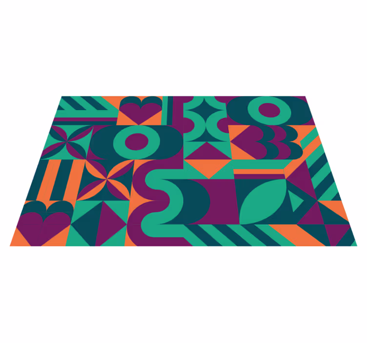 Tischset modern Farbiges geometrisches Muster - TenStickers