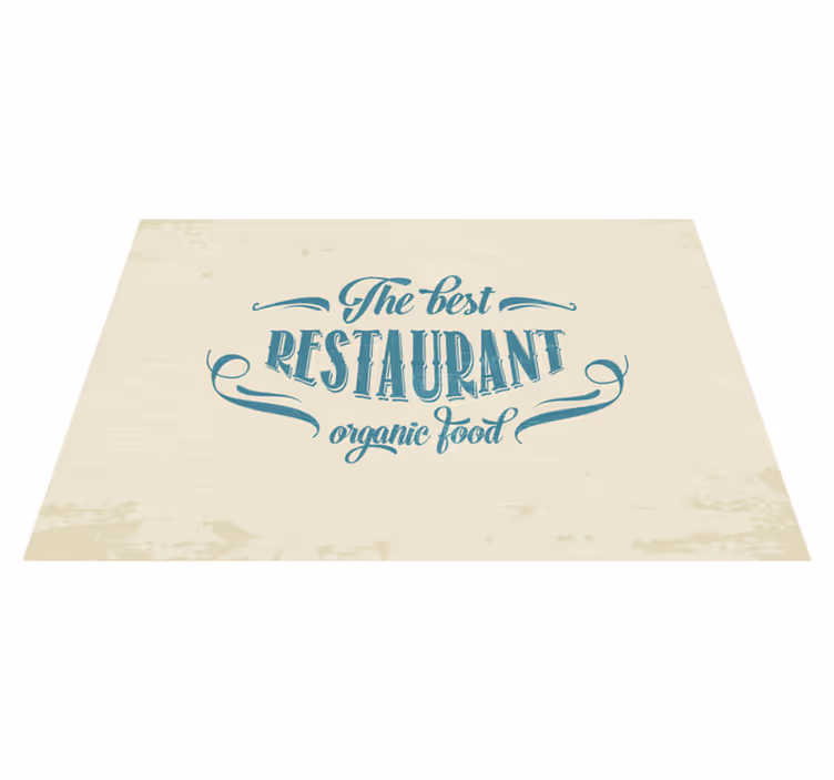 Tischset text für restaurant bio-essen - TenStickers