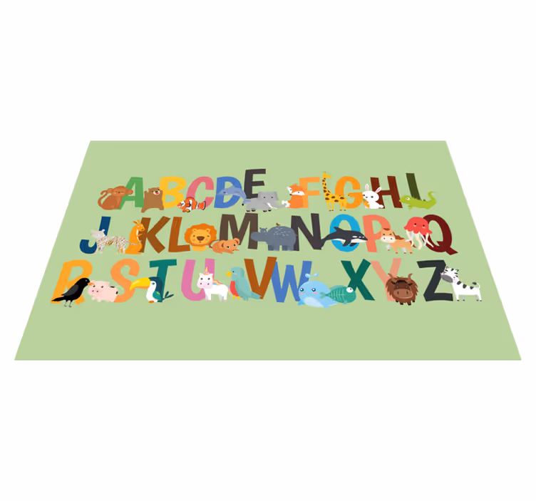 Tischset kinder mit tieralphabet darstellung - TenStickers