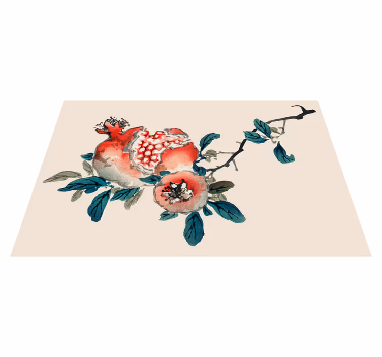Tischsets originell mit granatapfelblüten design - TenStickers
