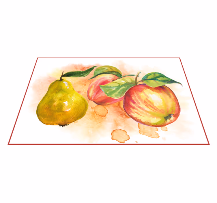 Tischsets originell mit obst aquarell kunst - TenStickers