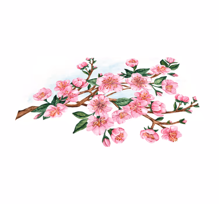 Tischsets originell mit eleganter blumen-schale - TenStickers
