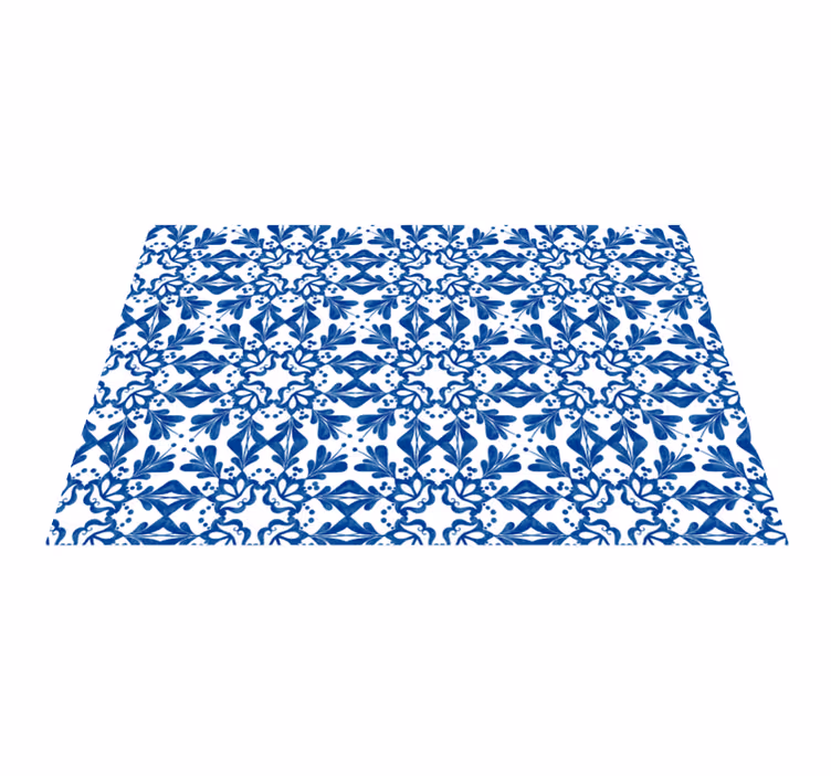 Tischset Textur Blaue vintage musterfliese - TenStickers