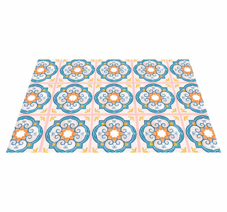 Tischset Textur Marokkanische rot-orange-gelbe fliese - TenStickers