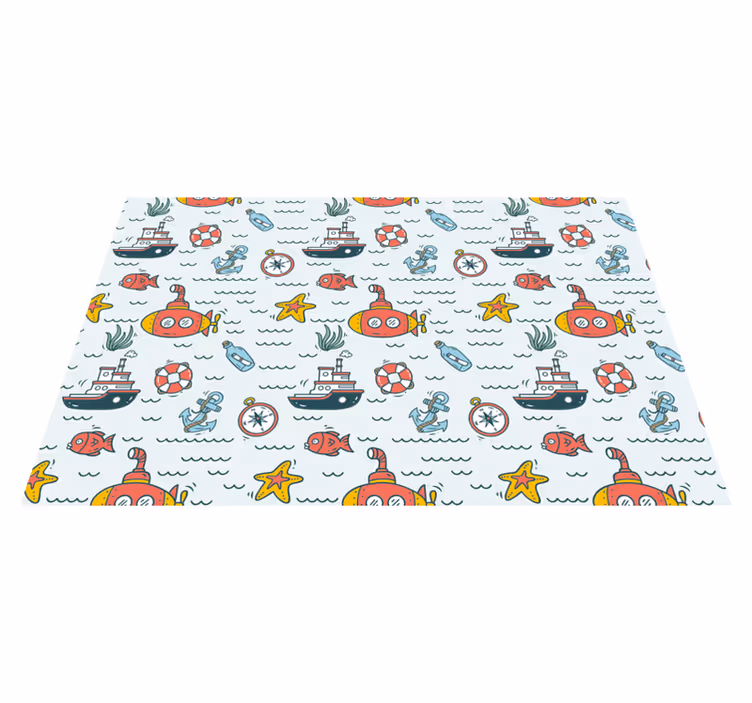Tischset kinder unterwasser u-boot abenteuer - TenStickers