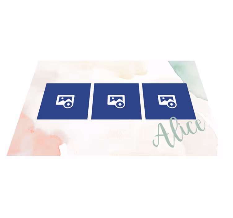 Tischset mit Namen Bild und name - TenStickers