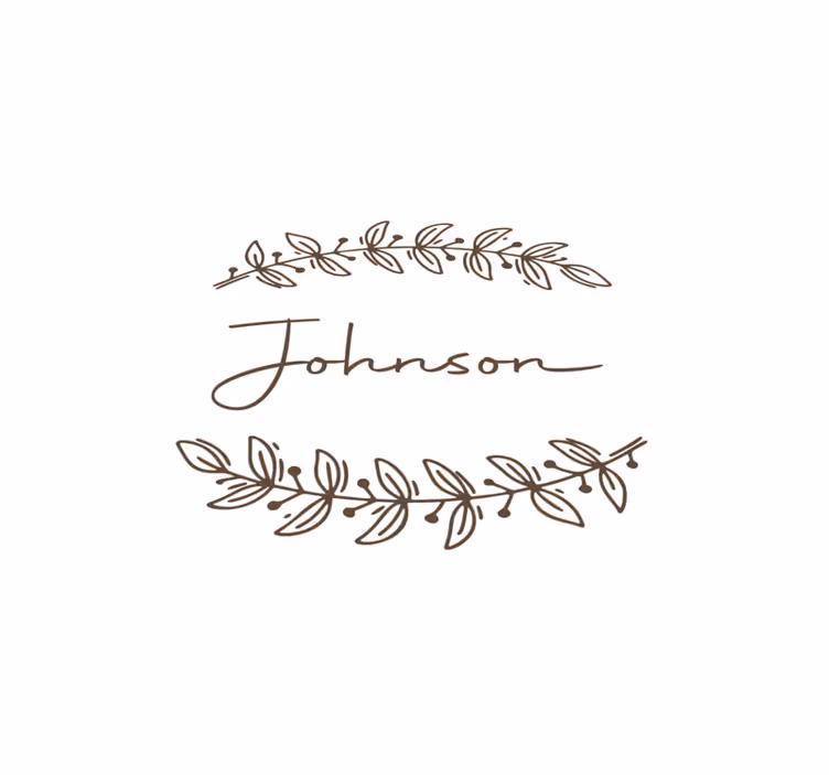 Tischset mit Namen Name des familienmitglieds - TenStickers
