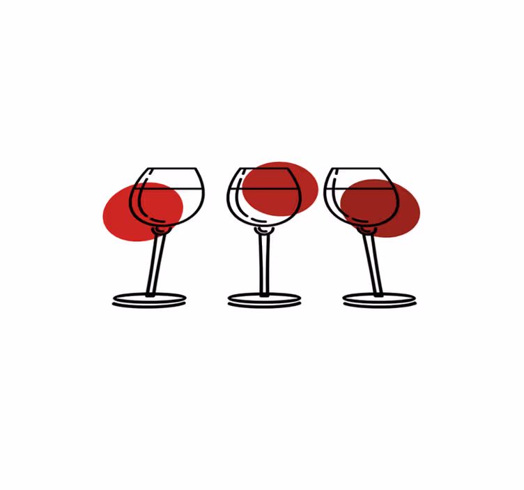 Tischsets originell Gläser wein - TenStickers