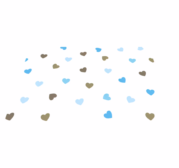 Tischsets originell mit buntem herzmuster - TenStickers