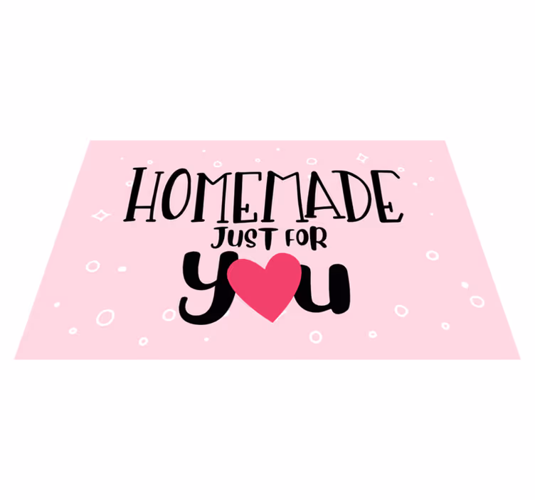 Tischset text mit handgemachtem herzdesign - TenStickers