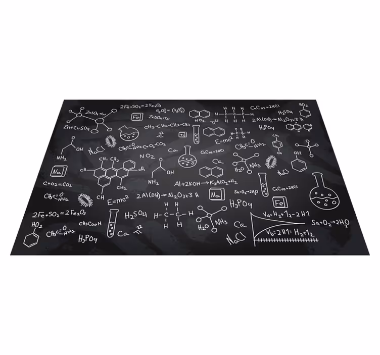 Tischsets originell mit chemischen gleichungen - TenStickers