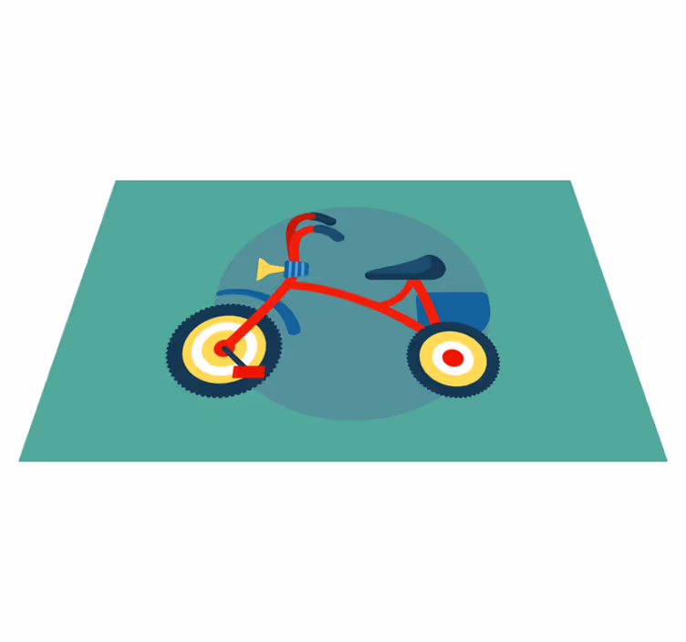Tischset kinder dreirad mit hupe - TenStickers