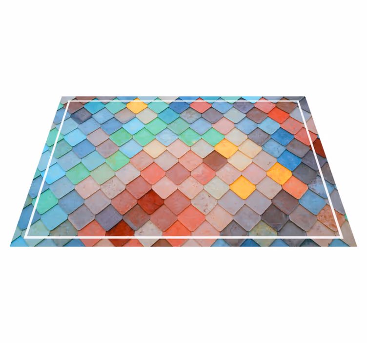 Tischset textur buntes fliesenmuster - TenStickers