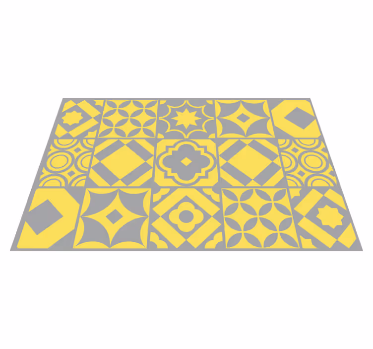 Tischset textur mit geometrischen motivfliesen - TenStickers
