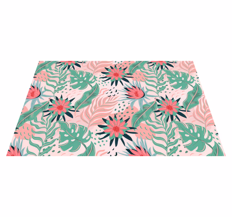 Tischsets originell mit floralem tropischen muster - TenStickers