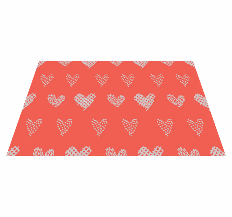 Tischset textur herzmuster - TenStickers