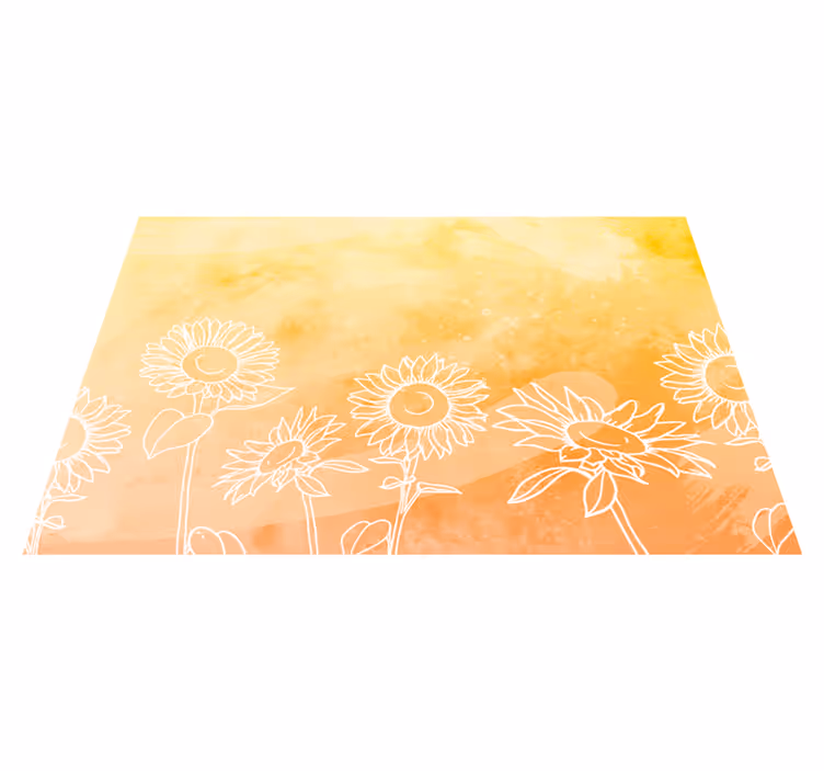 Tischsets originell sonnenblumen umrissmuster - TenStickers
