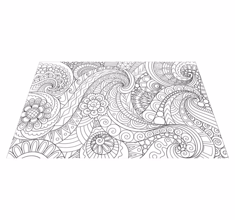 Tischset textur mit filigranen linienmustern - TenStickers