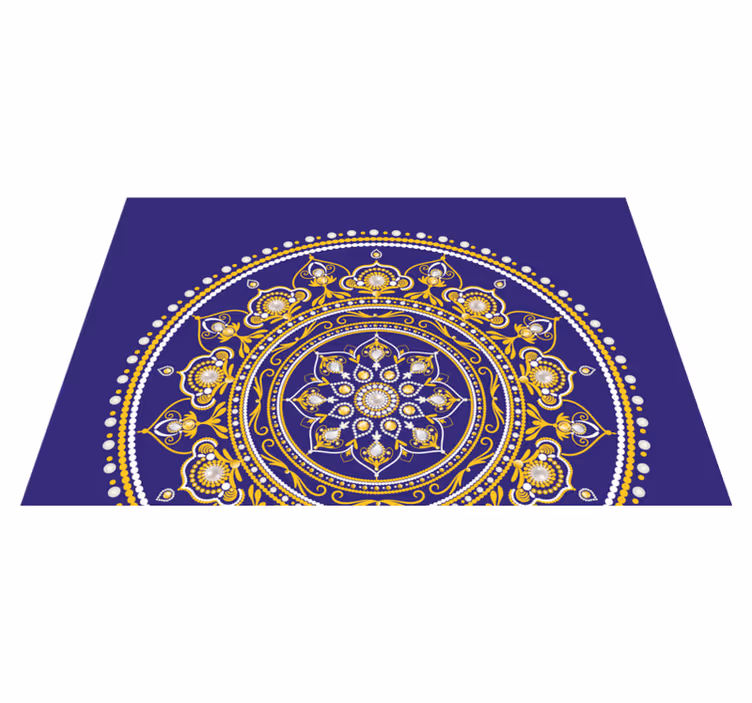 Tischset elegant Lila und goldenes indien-muster - TenStickers