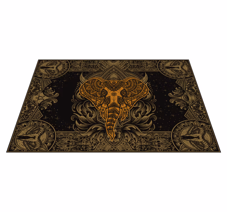 Tischsets originell mit filigranem elefantenmotiv - TenStickers