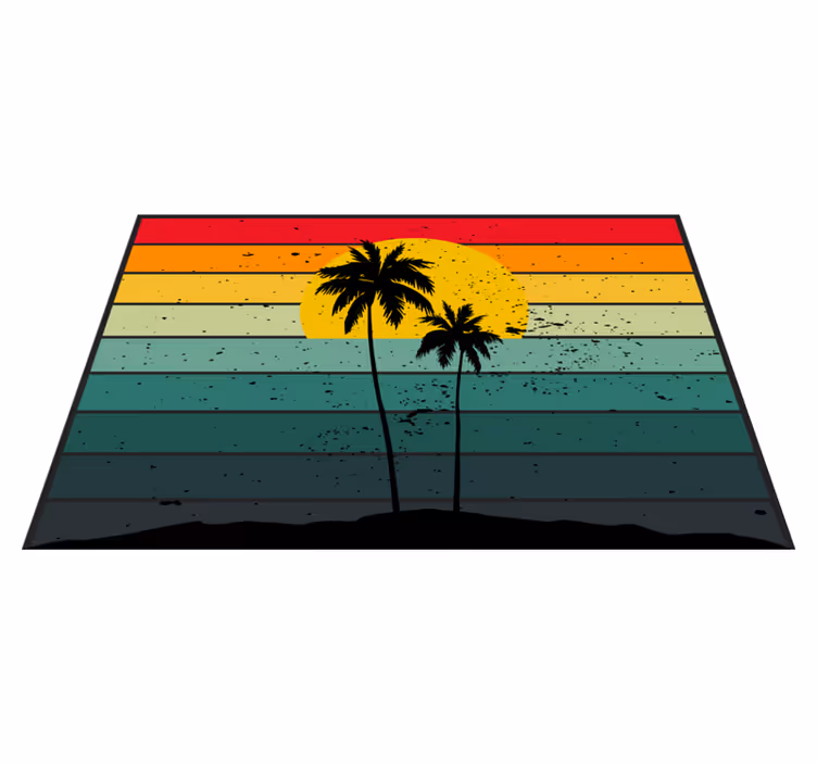Tischsets originell tropischer sonnenuntergang - TenStickers