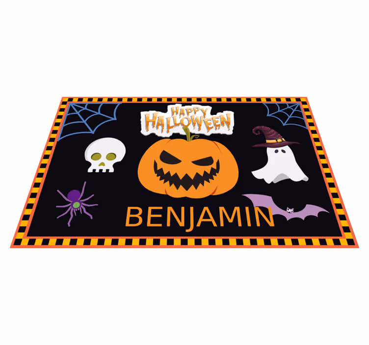 Tischset rechteckig Kinder-halloween-muster mit Namen - TenStickers