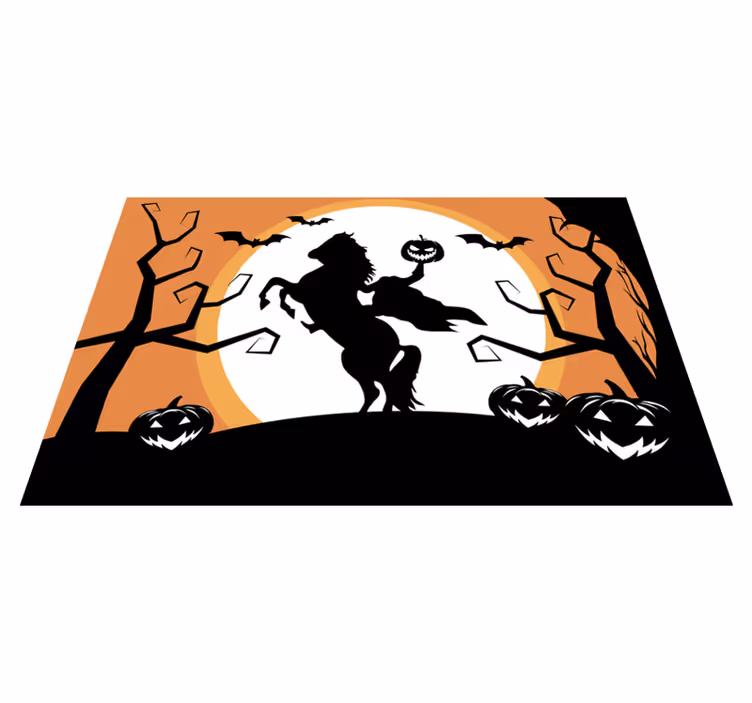 Reiter auf pferd halloween Tischsets - TenStickers