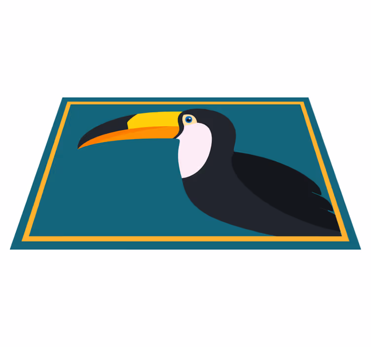 Tischset modern Bunte tukan-karikatur - TenStickers