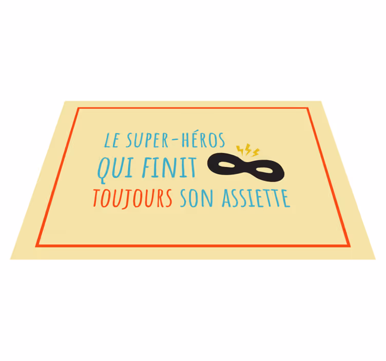 Tischset kinder mit superhelden teller inspiration - TenStickers