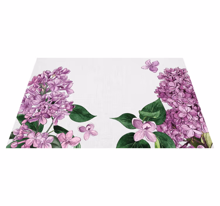 Tischsets originell mit lila blumenmuster - TenStickers