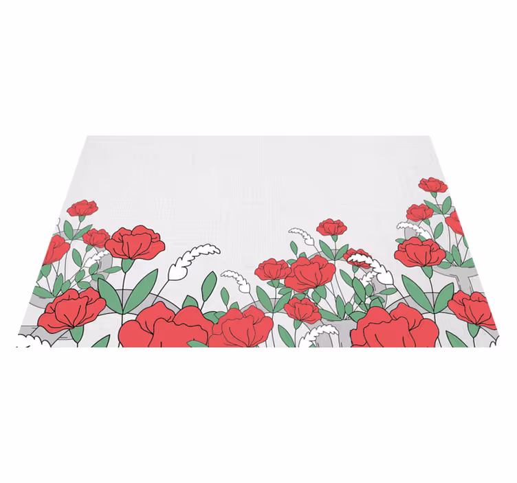 Tischsets originell mit floralem blattmuster - TenStickers