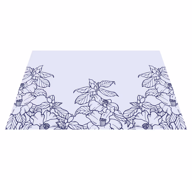 Tischsets originell mit floralem randmuster - TenStickers