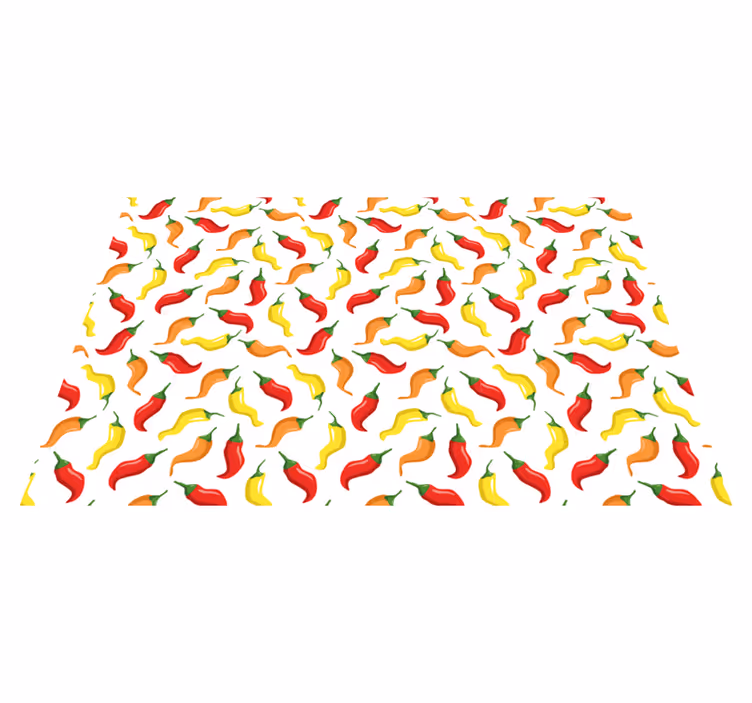 Tischsets originell bunte chilischoten - TenStickers