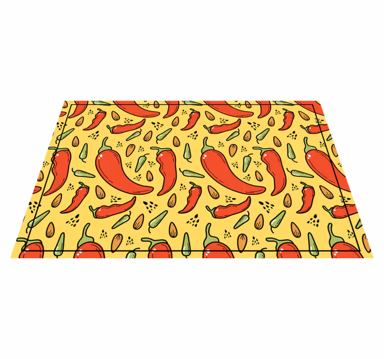 Tischsets originell mit chili-paprika-muster - TenStickers