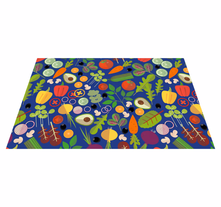 Tischsets originell mit lebhaftem gemüse-motiv - TenStickers