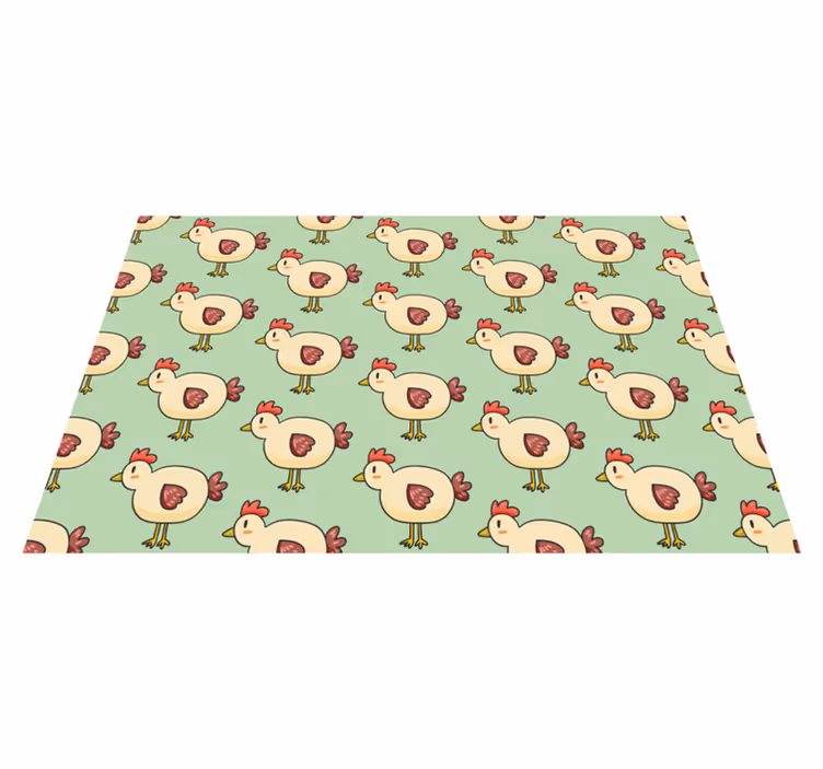 Tischset kinder charmantes huhn wiederholt - TenStickers